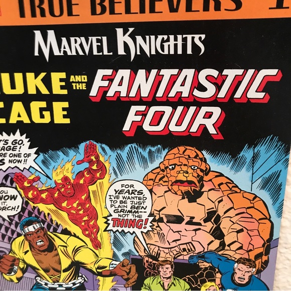 Marvel Comic Book. True Believers #1 Marvel Knights. Luke Cage & Fantastic 4 NEW - Picture 4 of 6